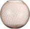 J-Line vaas Rond Ribbels - glas - roze - small - 18.00 cm hoog