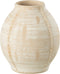 J-Line vaas Rond Steengoed - keramiek - beige - small - Ø 17.5 cm