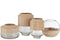 J-Line Vaas Schelp Glas Azur Large