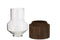 J-Line Vaas Schelp Glas Azur Small