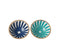 J-Line Vaas Schelp Glas Azur Small