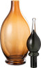 J-Line vaas + stop flesje deco joey glas bruin large