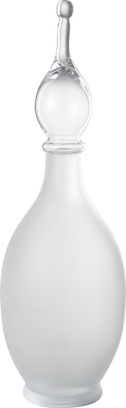 J-Line vaas + stop flesje deco joey - glas - transparant -large