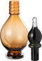 J-Line vaas + stop flesje Joey - glas - bruin - medium