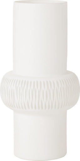 J-Line vaas Streep Bal - glas - wit - large