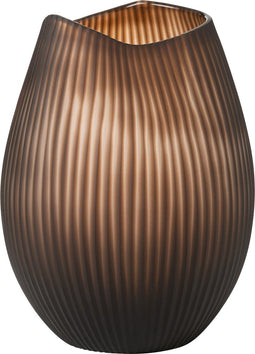 J-Line vaas Streep - glas - bruin - large
