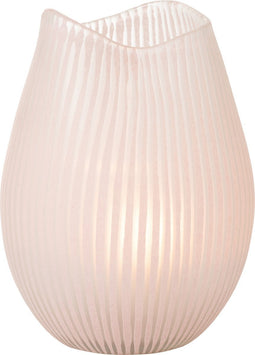 J-Line vaas Streep - glas - lichtroze - large