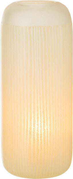 J-Line vaas Strepen - glas - lichtgeel - large - 34 cm hoog