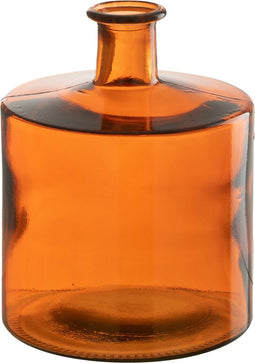 J-Line vaas Wijd - glas - orange - small - 26 cm hoog