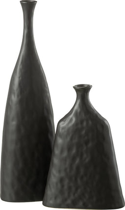 J-Line vaas Zihao - keramiek - zwart - large