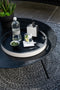 J-Line Vierkant onderzetter - hout - zwart & wit - woonaccessoires