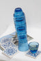 J-Line Vis bekers - drinkglas - transparant & hoogblauw - woonaccessoires
