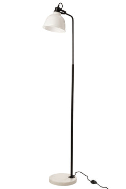 J-Line vloerlamp Magali - metaal/glas - wit