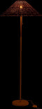 J-Line vloerlamp - metaal/rotan - wit/naturel