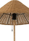 J-Line vloerlamp - metaal/rotan - zwart/naturel