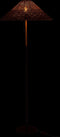 J-Line vloerlamp - metaal/rotan - zwart/naturel