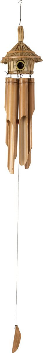 J-Line vogelhuisje - bamboe - naturel - medium