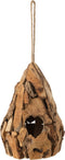 J-Line vogelhuisje Druppel Vorm - hout - bruin