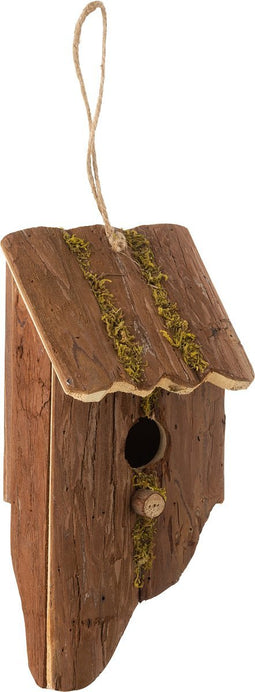 J-Line vogelhuisje Schuin - hout - bruin