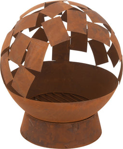 J-Line vuurschaal Rond Abstract - ijzer - roest