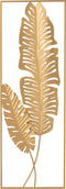 J-Line wanddecoratie blad - metaal - goud