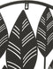 J-Line wanddecoratie Bladeren - metaal - zwart