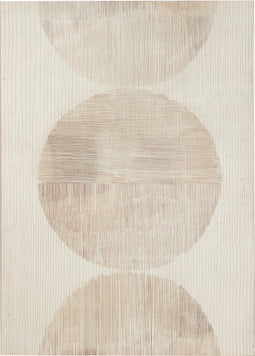 J-Line Wanddecoratie Bollen Canvas/Hout Wit