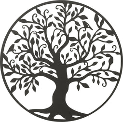 J-Line Wanddecoratie Boom Metaal Zwart Large