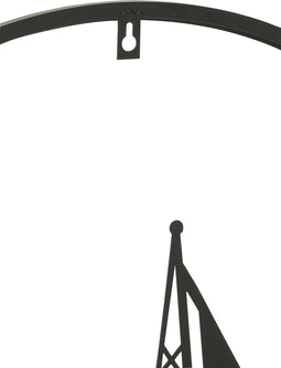 J-Line wanddecoratie Boten - metaal - zwart