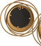 J-Line wanddecoratie Circles - ijzer/glas - goud