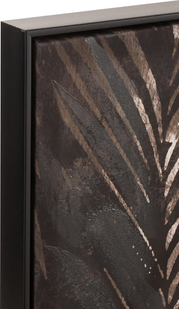 J-Line wanddecoratie Gorilla - canvas/hout - donkerbruin