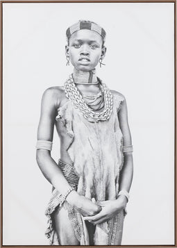 J-Line wanddecoratie Jongen - canvas/hout - beige