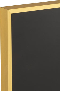 J-Line wanddecoratie Luipaard - glas/aluminium - zwart/goud