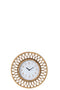 J-Line wandklok Wonder - rotan - naturel/wit - small - Ø 2.50 cm - woonaccessoires