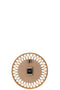 J-Line wandklok Wonder - rotan - naturel/wit - small - Ø 2.50 cm - woonaccessoires
