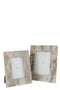 J-Line wandklok Wonder - rotan - naturel/wit - small - Ø 2.50 cm - woonaccessoires