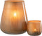 J-Line windlicht Antiek - glas - bruin - large