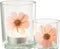 J-Line windlicht Bloem - glas - roze/mix