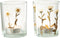 J-Line windlicht Bloem Madeliefje - glas - mix - 2 stuks