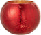 J-Line windlicht Bol Parel Effect - kaarshouder - glas - rood - large