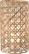 J-Line windlicht Candice - glas/riet - naturel - large