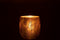 J-Line windlicht - glas - bruin/goud - medium