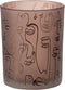J-Line windlicht Happy Faces - glas - terracotta - medium