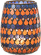 J-Line windlicht Mozaiek Druppel - glas - oranje/blauw - medium