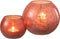 J-Line windlicht Nuria Bal - glas - terracotta - large