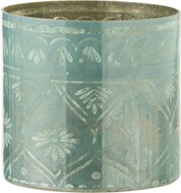 J-Line windlicht Oosters - glas - donkeraqua - small