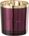 J-Line windlicht Rand - glas - bordeaux/goud - small - 6 stuks
