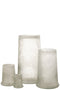 J-Line windlicht suiker - glas - wit - extra large