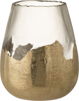 J-Line windlicht Zoe Rond - glas - goud - large