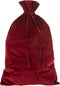 J-Line zak Kerst - velvet - rood - large - kerstversiering